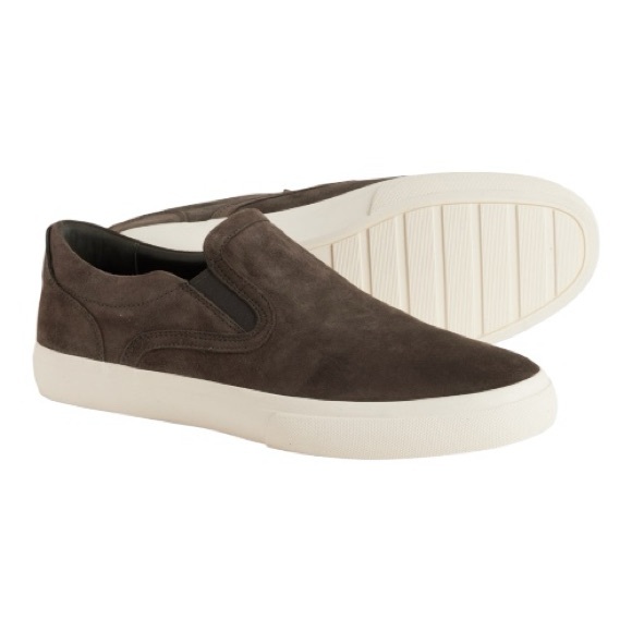 VINCE Brown/Ivory Fairfax Sneakers - Suede, Slip-Ons (For Men) - Picture 1 of 6